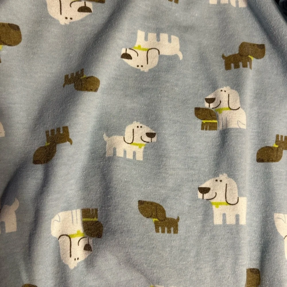 Carter's Blue and‎ Brown Footed One Piece with Dogs